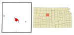 Ellis County Kansas Incorporated and Unincorporated areas Hays Highlighted